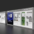 Activity Exhibition Wall With Digital Screens Devices Charts And Colorful Displays