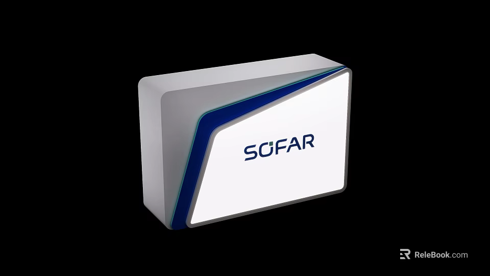SOFAR Modern Reception Desk With White Surface And Blue Accent Design 3d model