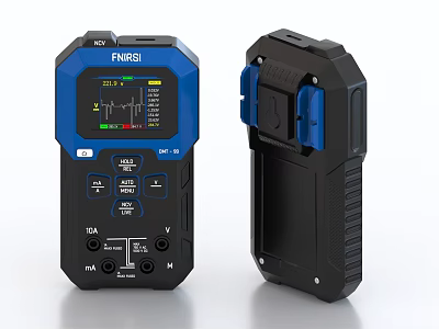 FNIRSI Handheld Industrial Equipment Featuring Display Screen Waveform Graph Buttons Ports And Rugged Casing 3d model