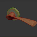 Smooth Golden Metal Door Handle With Reflective Finish On Dark Background
