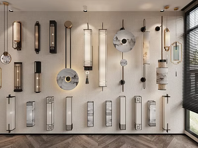 Modern Wall Lamps With Various Stylish Designs For Home Interior Decoration 3d model