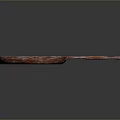Rusty Red Frying Pan With Handle For Daily Kitchen Cooking Utensil