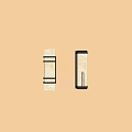 Modern Wall Lamps With Light Shade And Black Decorative Frames On Beige Wall