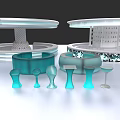 Modern Blue Bar Stools With Sleek Design For Contemporary Bar Counter