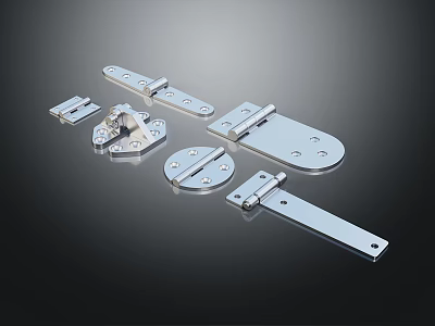 Stainless Steel Metal Hinges Various Designs For Furniture Doors And Cabinets 3d model