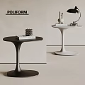 poliform Side Table Metal Side Table Small Coffee Table Lamp Ornaments Combination 3d model