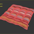 Colorful Striped Sofa Stool Cushion With Red Yellow Blue White Black Colors