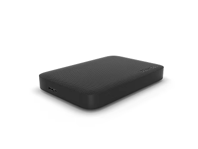 Western Digital Portable External Hard Drive With Slim Design And Textured Surface USB Connectivity 3d model
