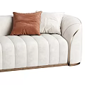 Light Beige Casual Sofa Set With Quilted Upholstery And Decorative Pillows