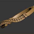 Golden Circular Living Product With Decorative Metallic Ring And Intricate Edge Details