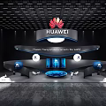 HUAWEI Exhibition Booth Showcasing Digital Services With Advanced Lighting And Tech Elements