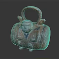 Red Brown Traditional Earthenware Tea Set With Decorative Handle Face Pattern And Feet Design