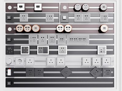 Modern Socket Switch Socket Mobile Rail Socket model