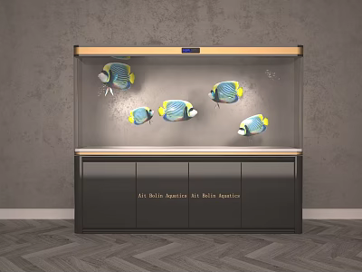 Modern Fish Tank Tropical Fish 3d model