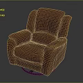 Red Leather Swivel Armchair Single Seater With Modern Comfortable Design