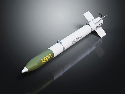 modern missile bomb airborne missile shipborne missile 3d model