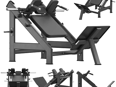 Multi Angle Adjustable Sports Equipment Weight Bench with Steel Frame for Strength Training 3d model
