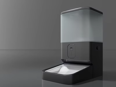 Smart Pet Feeding Machine With Automatic Food Dispenser And Transparent Cover Design 3d model