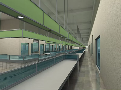 Modern Vegetable Market Market 3d model