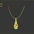 Golden Teardrop Pendant Necklace with Shiny Glossy Design Elegant Fashion Accessory
