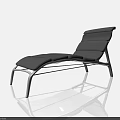 Modern Lounge Chair With Gray Cushion And Streamlined Metal Frame Design
