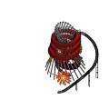 Amusement Rides With Spiral Track And Orange Flower Decorations On Steel Frame