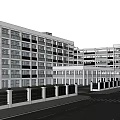 Modern School Teaching Building Dormitory Building Kindergarten Building Factory Building Automobile Multi-storey House Library Art Museum Modern Office Building 3d model