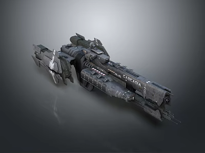 Futuristic Cosmic Spaceship Design with Advanced Modules and Metallic Exterior Structure 3d model