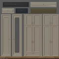 Light Colored Wardrobe Doors With Single And Double Panel Designs For Home Interior