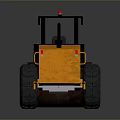 CAT Orange Perfectroller Road Roller Construction Vehicle With Black Wheels 3d model