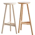 Modern Wooden Bar Stools With Light And Dark Finish For Home Decor