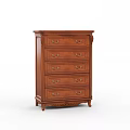 Classic Wooden Chest of Drawers With Ornate Carved Details and Decorative Legs