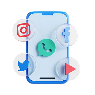 Modern smart phone mobile phone software cartoon mobile phone 3d model