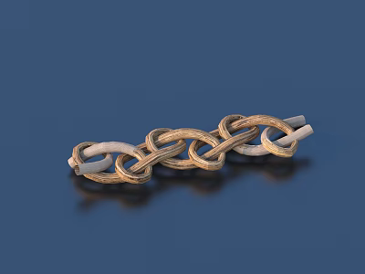 Elegant Braided Metallic And White Chain Decorative Home Living Accessory 3d model