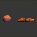 Freshly Baked Assorted Pastries Including Cupcake Croissant And Cinnamon Roll