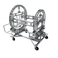 Heavy Duty Metal Frame Transport Cart With Wheels And Structural Design