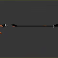 Long Telescopic Equipment With Orange And Black Parts And Reflective Surface