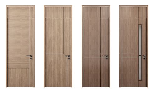 Modern swing door single door 3d model