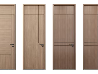 Modern swing door single door 3d model