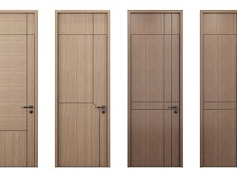 Modern swing door single door 3d model