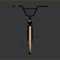 Black BMX Bicycle With Orange Wheels Modern Design And Reflective Surface