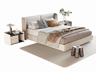 Double bed 3d model