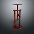 Modern Red Wooden Food Storage Rack With Multi Tiered Design For Kitchen