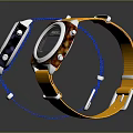 Four Colorful Digital Watches With Pink Green Blue Yellow Straps And Modern Design