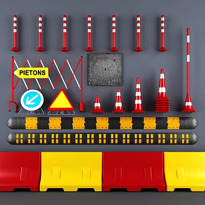Modern Barricades 3d model