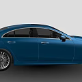 Blue Mercedes Luxury Sedan With Modern Stylish Exterior And Sleek Body Design