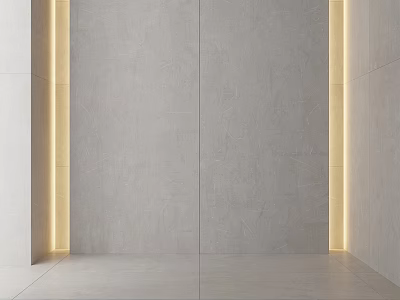 Modern Gray Wall Components With LED Lighting Strips And Smooth Surface 3d model