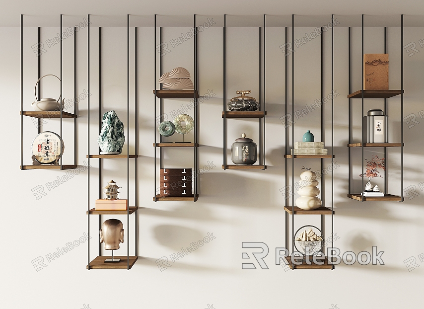 New Chinese-style Storage Rack Storage Rack Ornaments Combination model