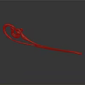 Antique Bronze Hairpin As Daily Life Item With Curved Design And Intricate Patterns