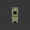 Camouflage Military Utility Vehicle With Rugged Design Roof Equipment And Off-Road Tires